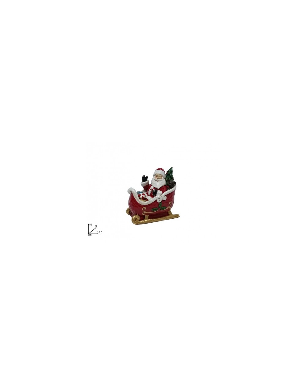 BABBO NATALE SU SLITTA NATAL.16cm  8053482254517