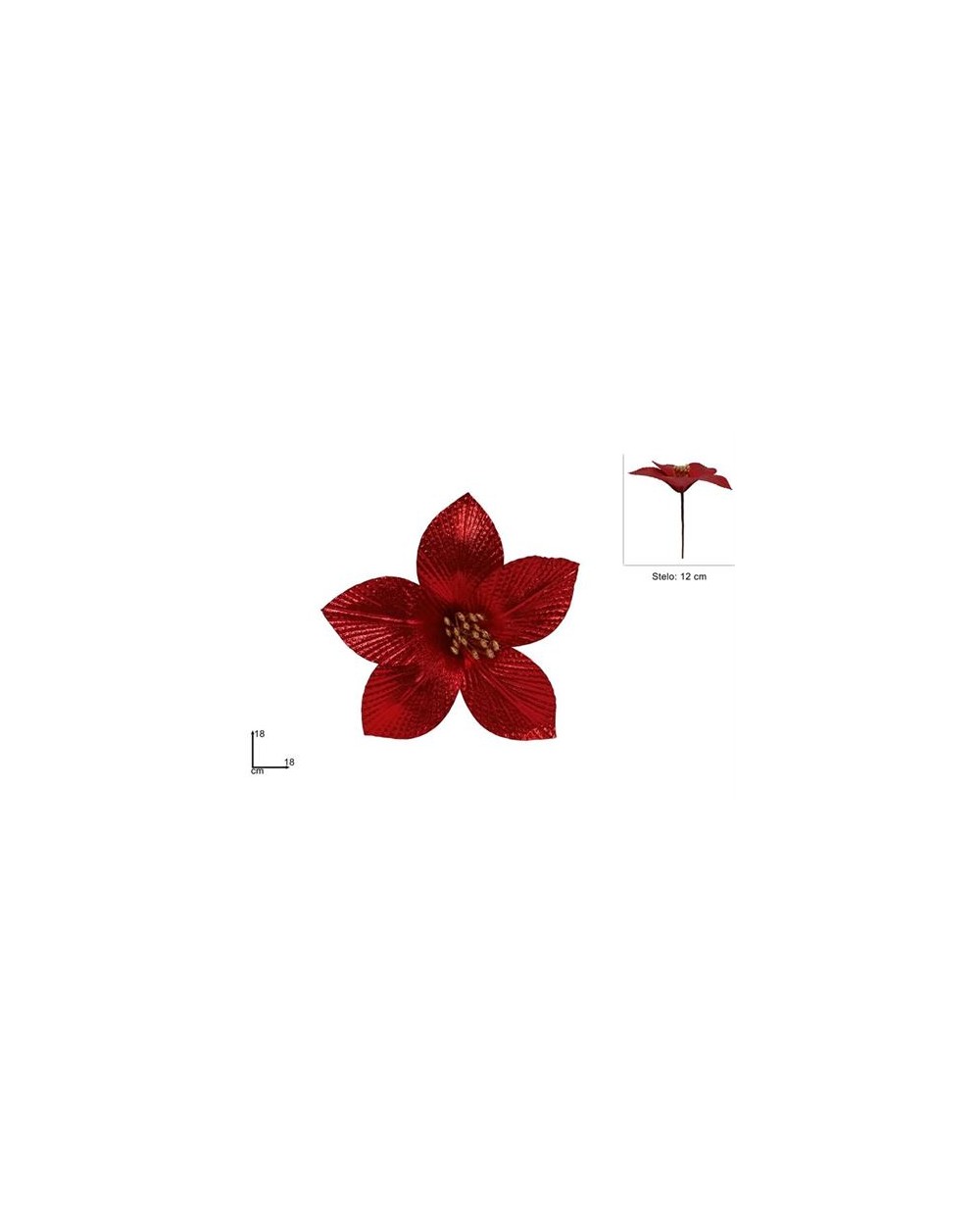 STELO FIORE NAT. LAM 18cm ROSSO  8053482271811