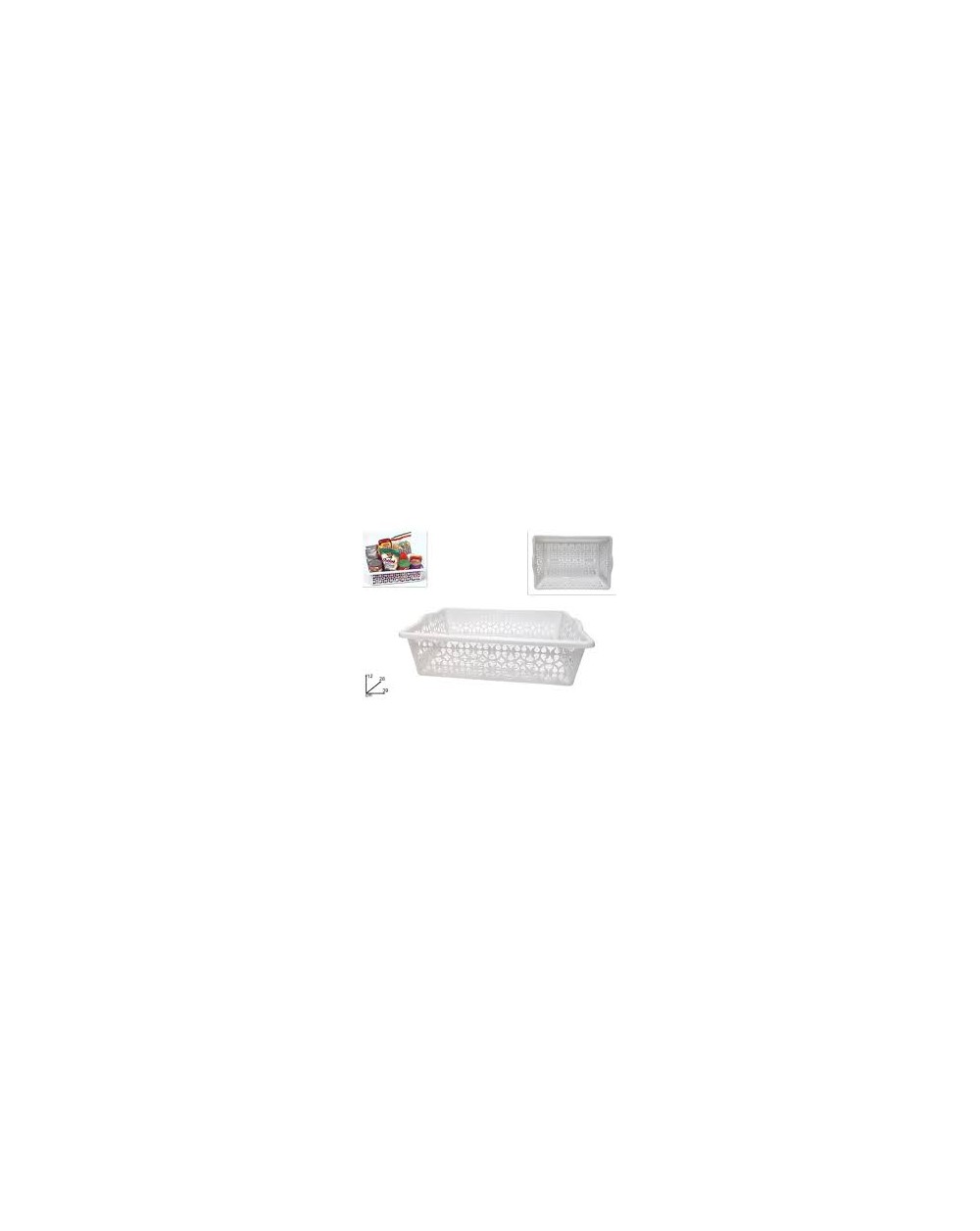 CESTA RETTANGOLARE BIANCO  8034048608999