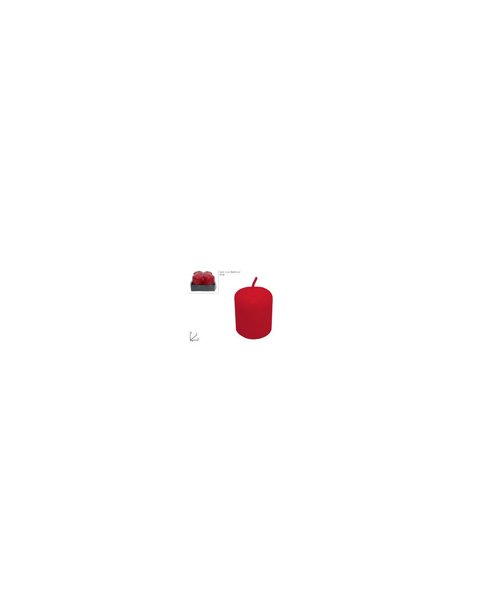 CANDELE 48 gr.4 pz. ROSSO  CANDELE 48 ROS