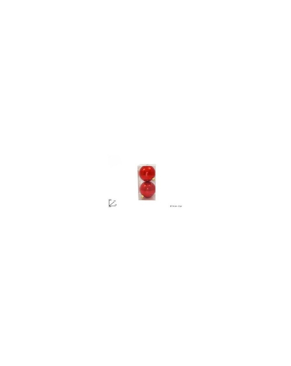 PALLE 14 cm 2 pz LUCIDE ROSSO  PALLE 14