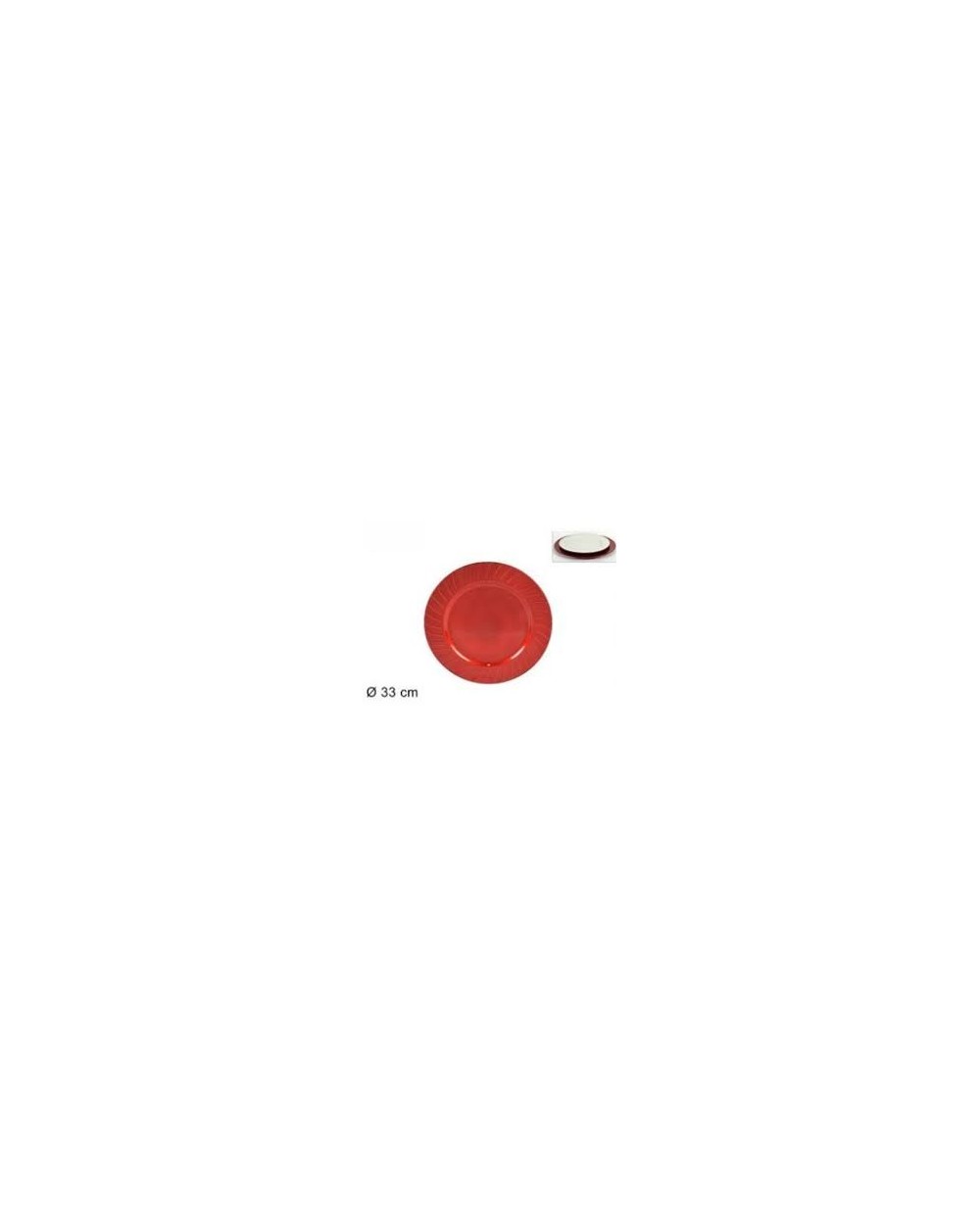 SOTTOPIATTO 33 cm BORDI RIG.ROSSO  SOTTOPIAT.33