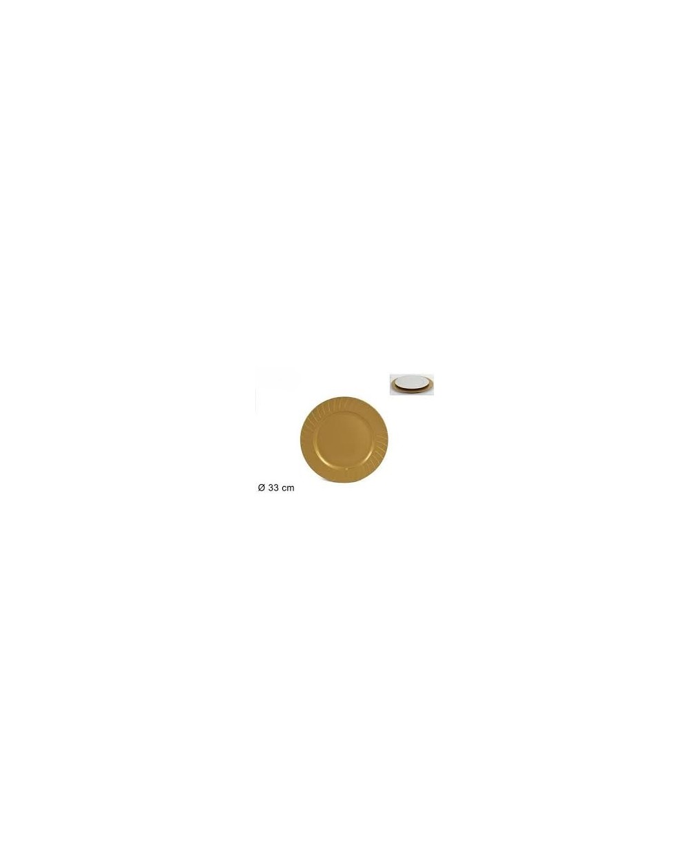 SOTTOPIATTO 33cm BORDI RIG ORO  8033113849664