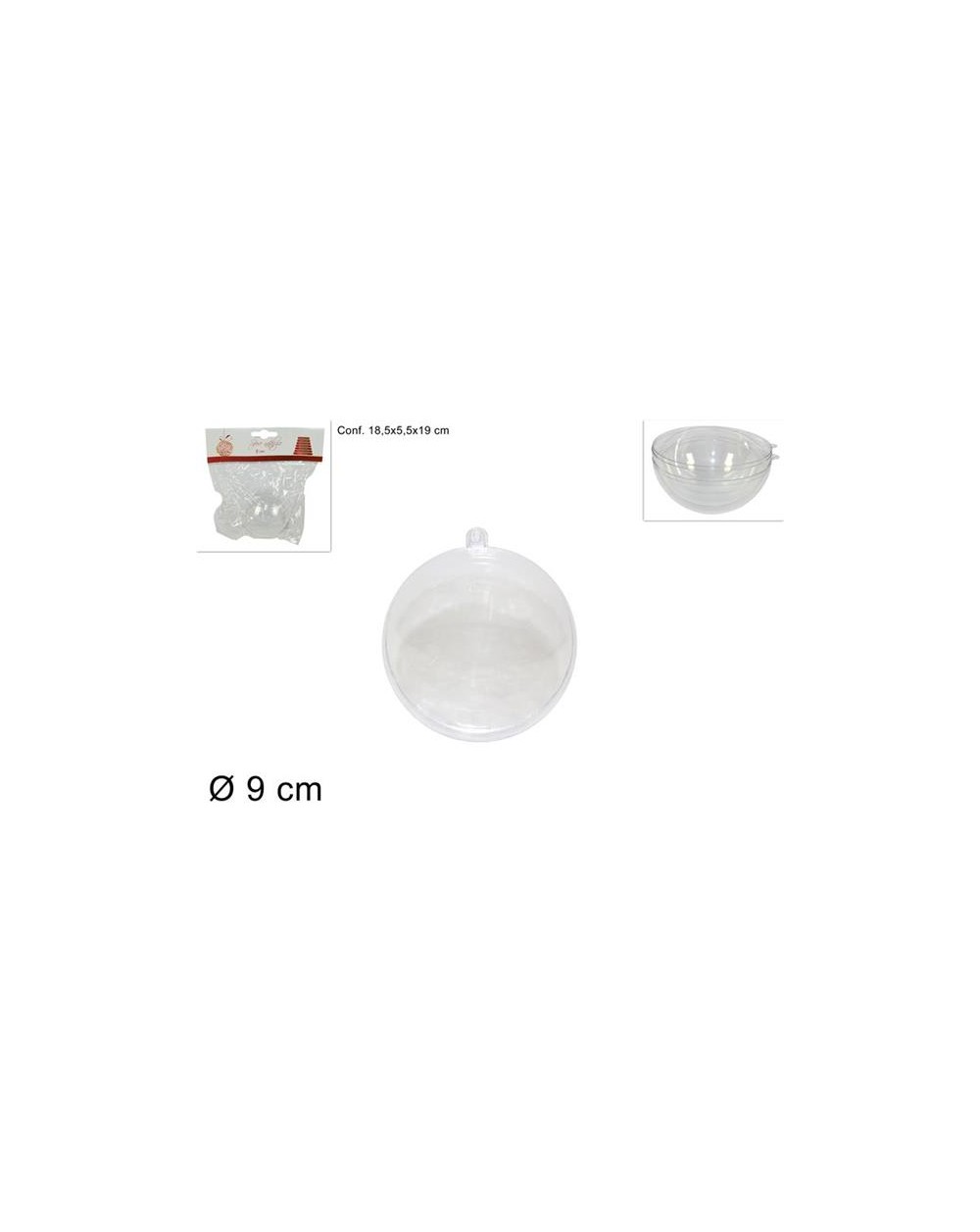SFERA PLASTICA TRASP.9cm  A137375