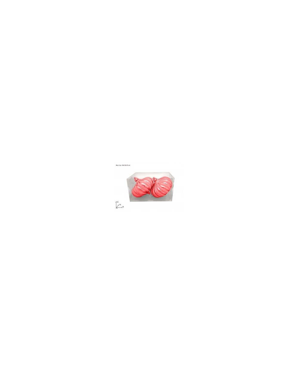 PALLE GOCCIA 15 cm 2 PZ. ROSSE/ORO  PALLE 15