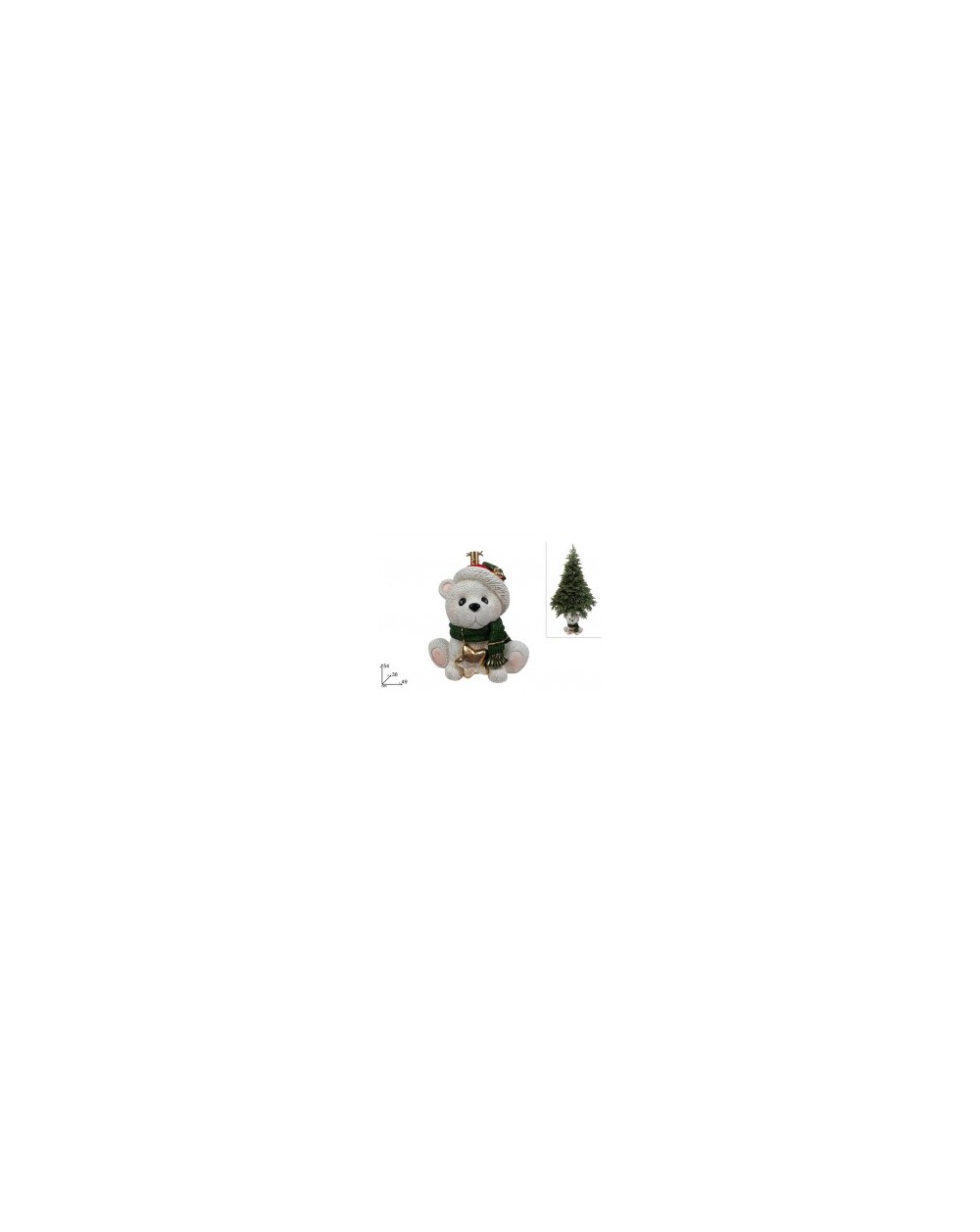 BASE ALBERO ORSETTO BIANCO C/STELLA  BASE ORSETTO