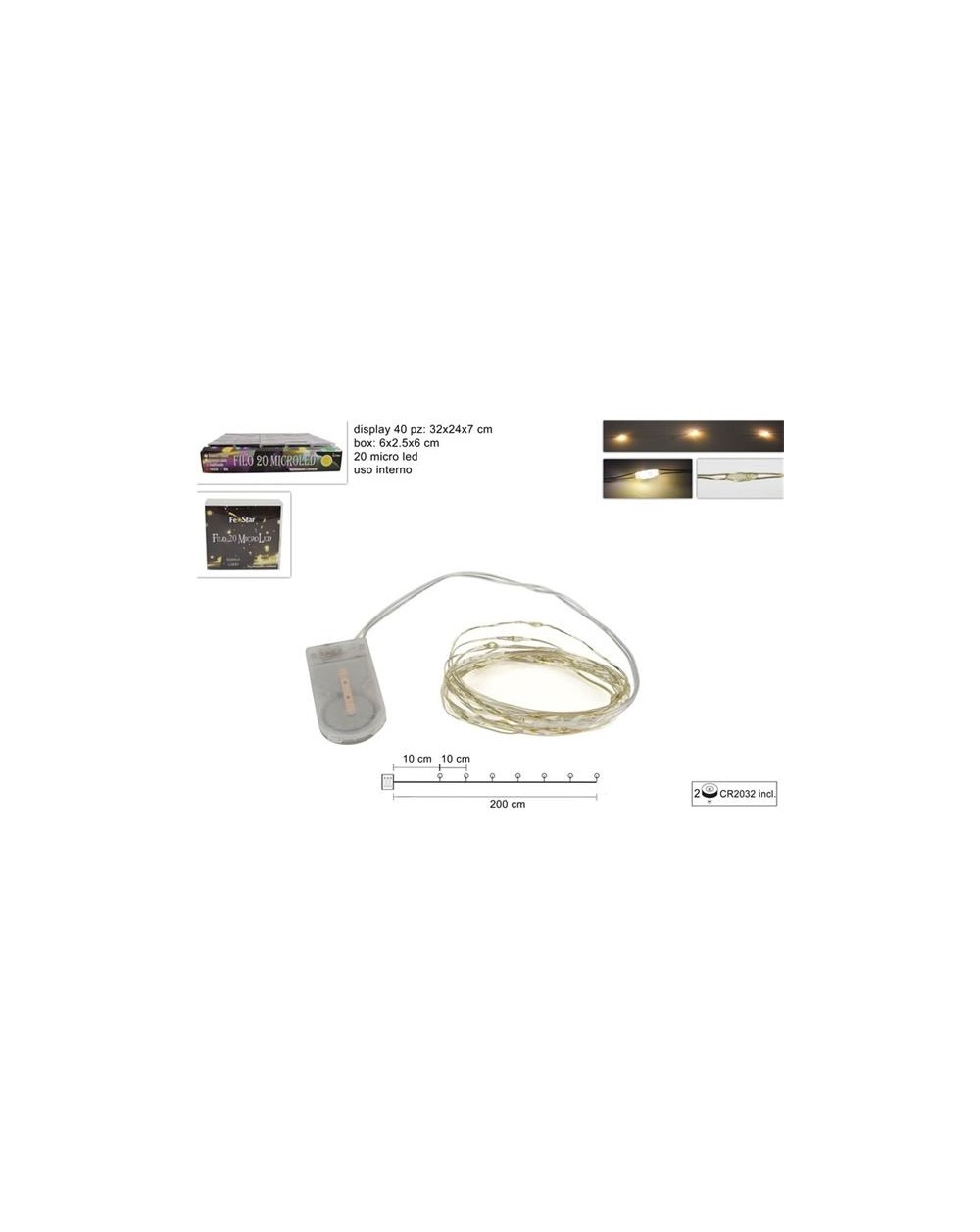 FILO 20 MICRO LED BIANCO CALDO A291367