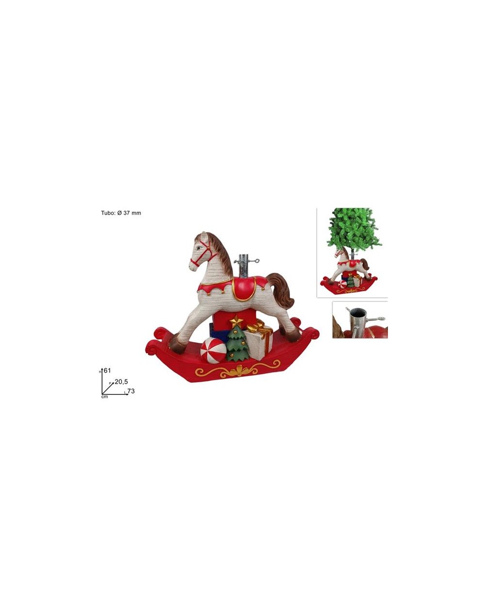 BASE ALBERO CAVALLUCCIO C/DEC.ROSSO  8053482309293