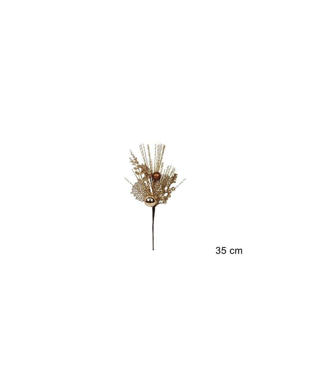 SPILLONE C/FOGLIE E PALLINE ORO 35  SPILLONE 35 cm