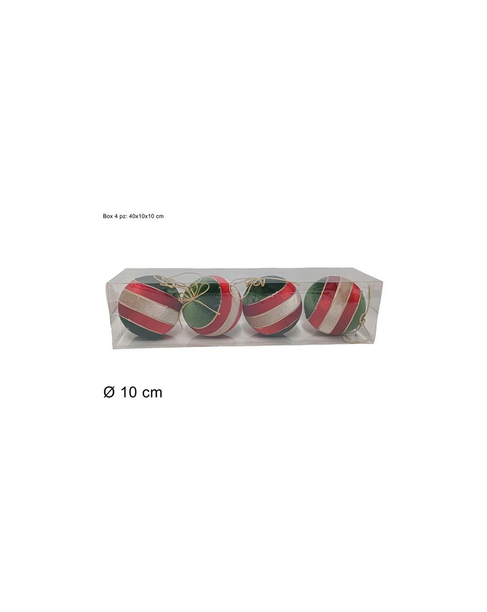 PALLE 10 cm. FLOCCATE A RIGHE 4 pz.  PALLE 10 cm