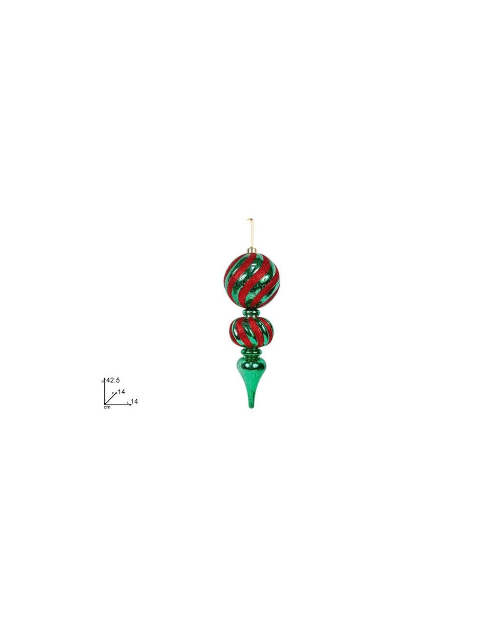 DECOR.PALLE NATALIZIE ROSSO /VERDE  8053482348032