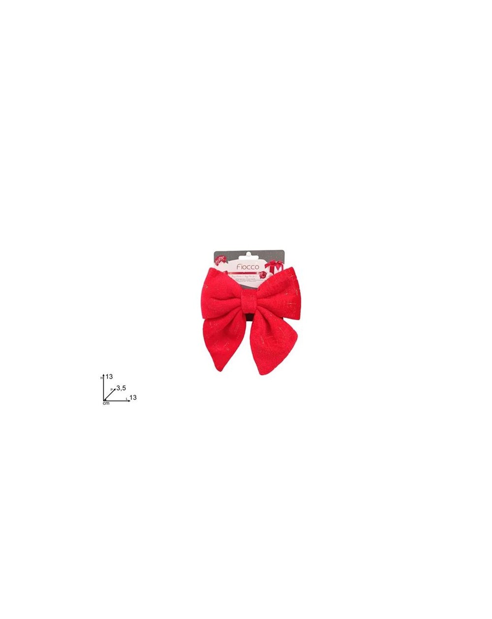 FIOCCO 13 cm VELLUTO ROSSO/ORO  FIOCCO 13 VELL