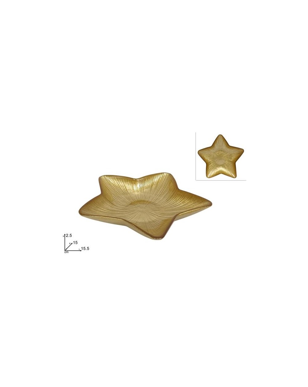 PIATTINO VETRO STELLA ORO  PIATTINO ORO