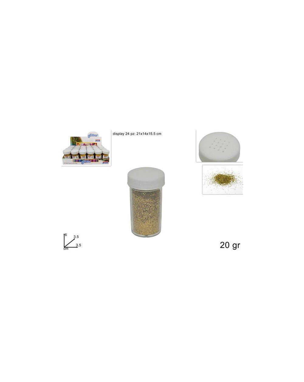 TUBETTO GLITTER ORO 20gr. A143859