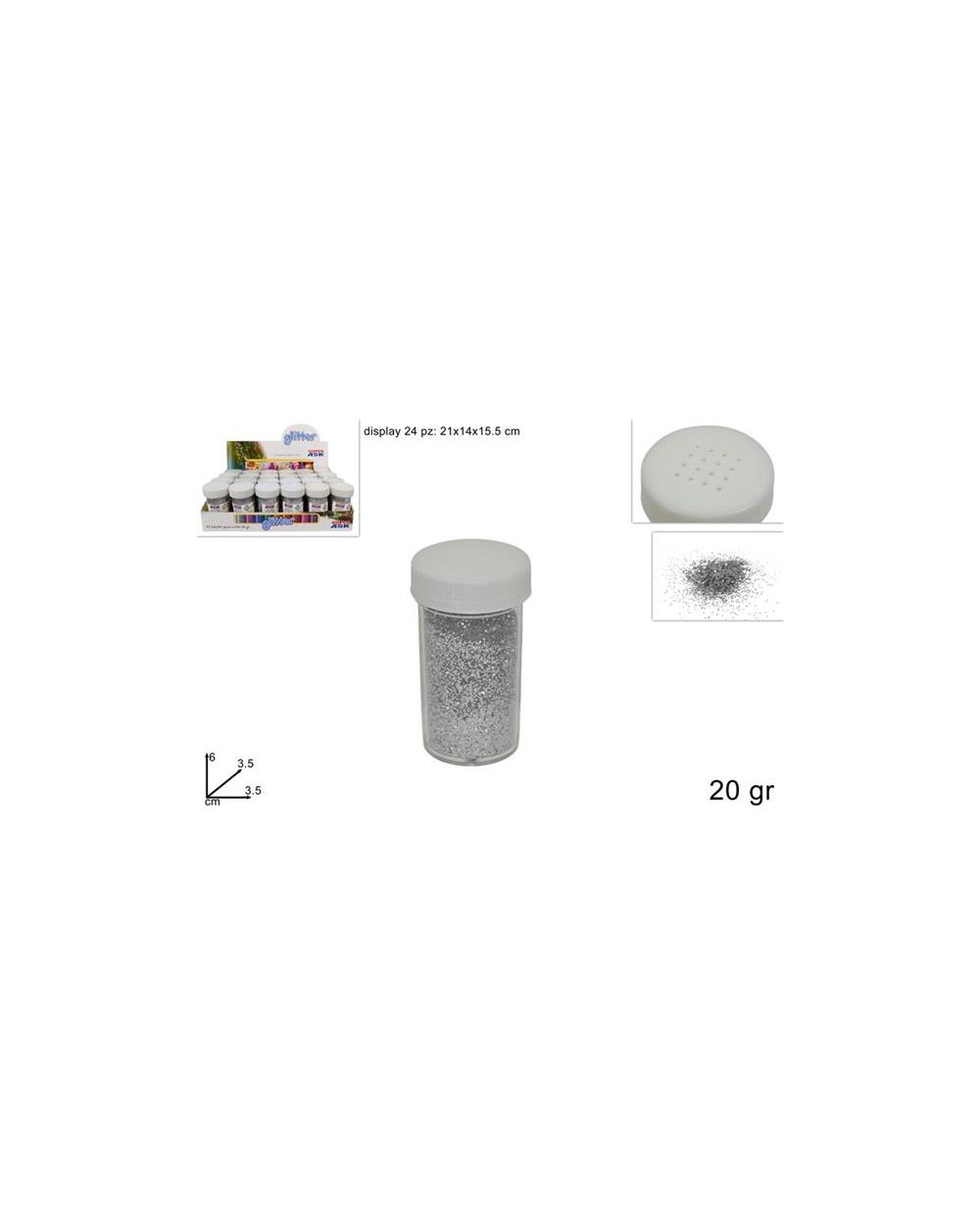 TUBETTO GLITTER SILVER 20gr. A143861