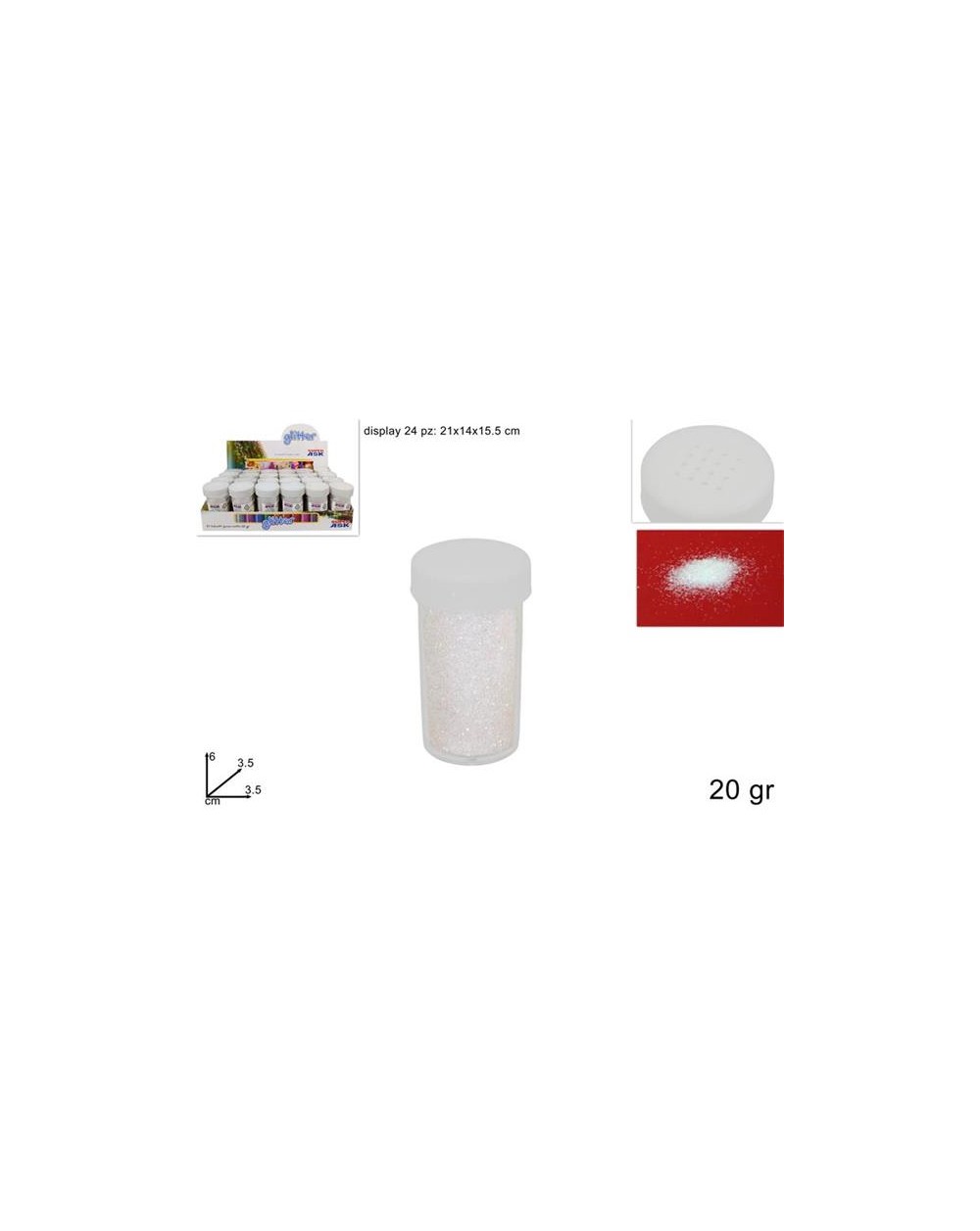TUBETTO GLITTER BIANCO A153816