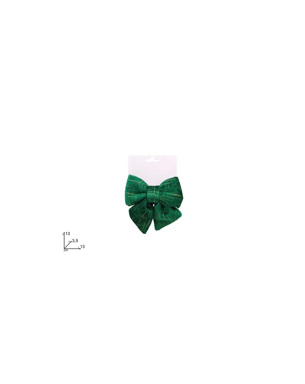FIOCCO VELLUTO 13cm VERDE C/ORO  94824