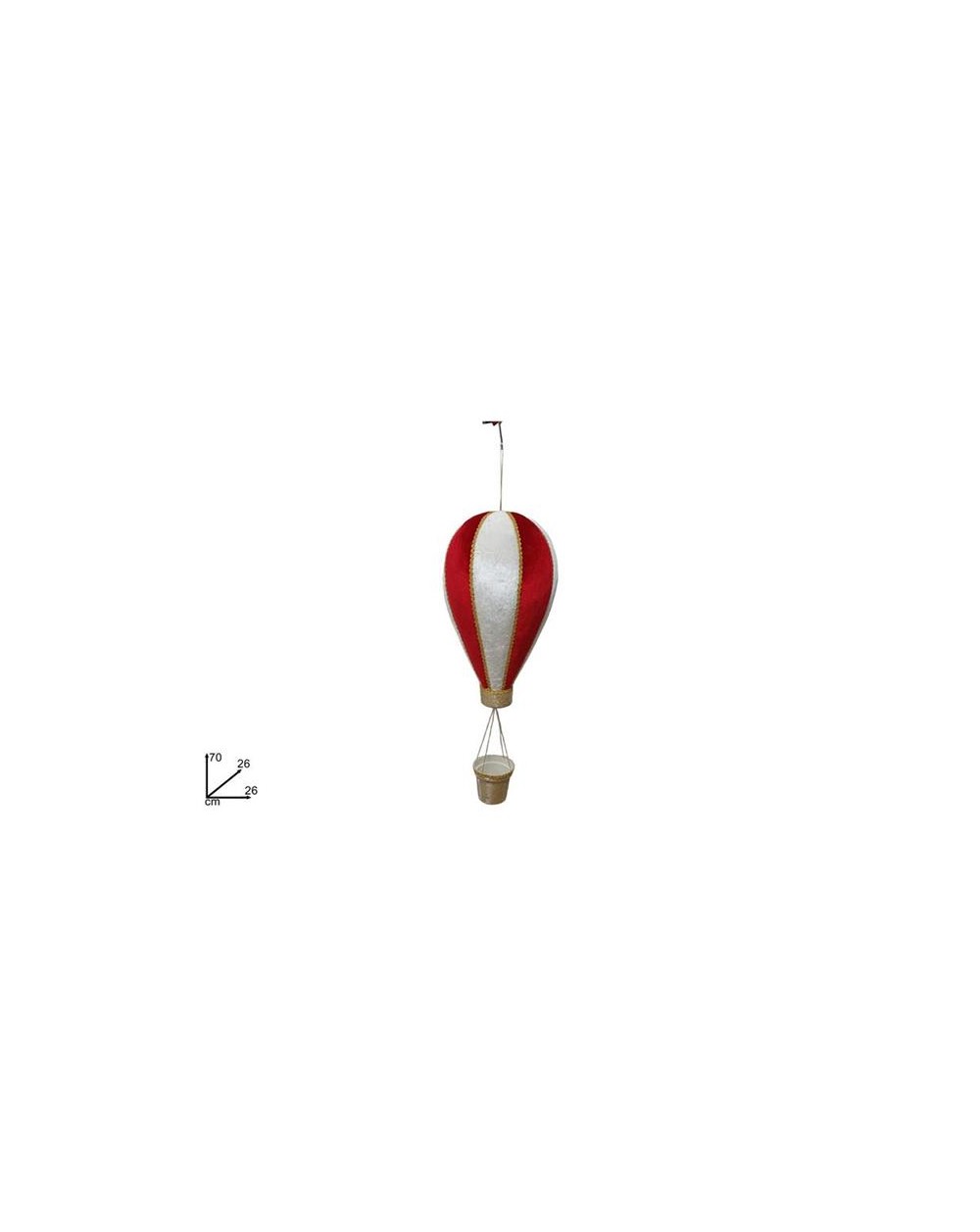MONGOLFIERA VELLUTO 70cm BIANCO/ROS 8053482247106