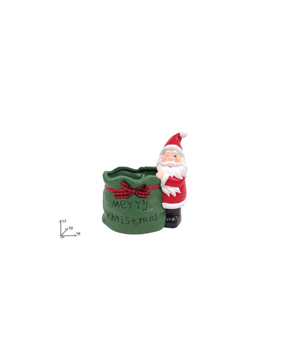 VASO A SACCO 10cm C/BABBO NATALE 8053482350875
