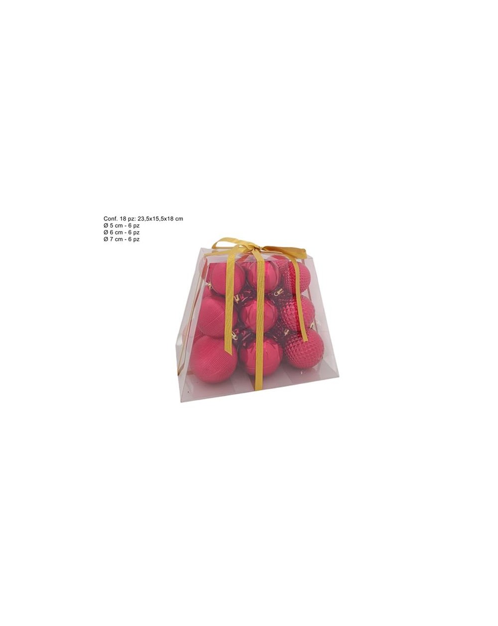 SET PALLE 18pz 5/6/7cm ROSSE  8053482399522