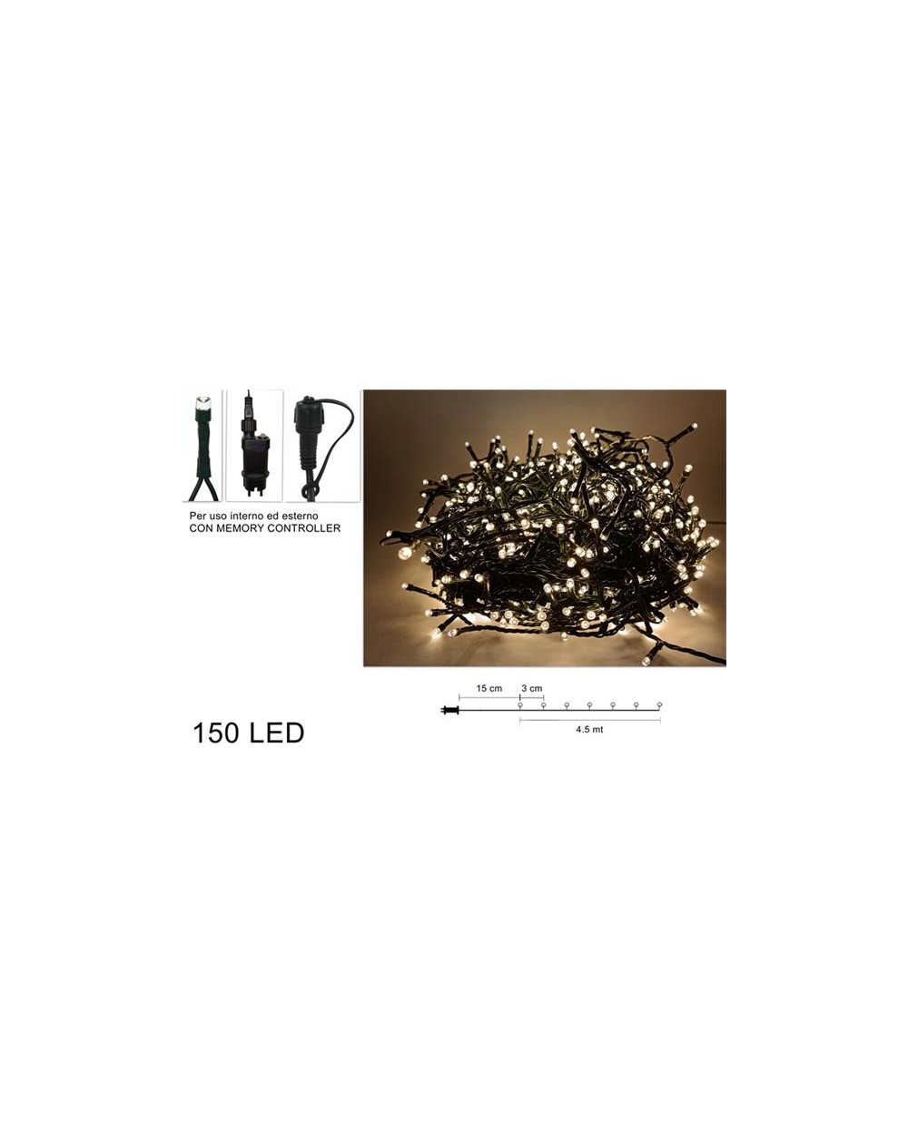 MINILUCC 4.5mt 150LED B/CALDO PROL  8053482357591