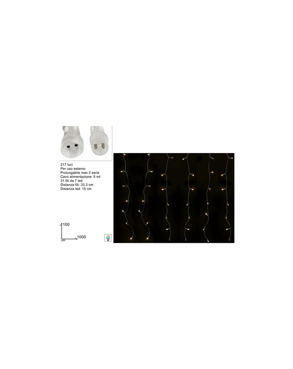 TENDA FLASH 217LED 10x1 B/CALD PROL 8053482396149