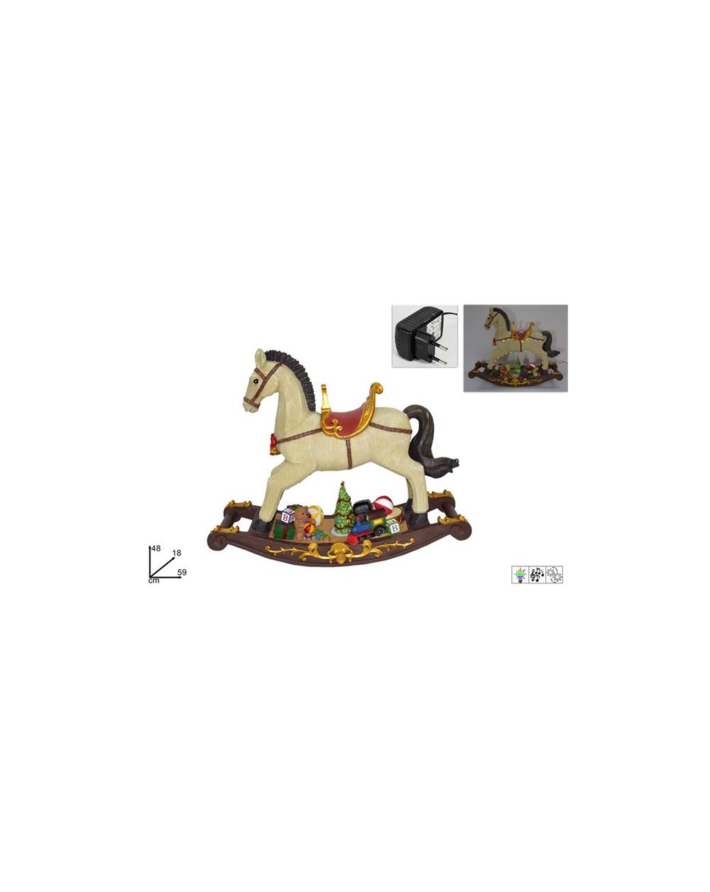 CAVALLO DONDOLO C/ALBERO E DONI  8033113997549