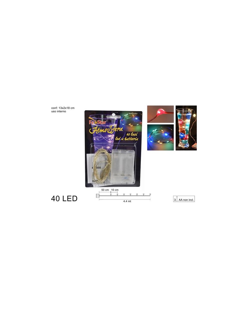 FILO 40 MICROLED BATT MULTICOLOR  8053482108117