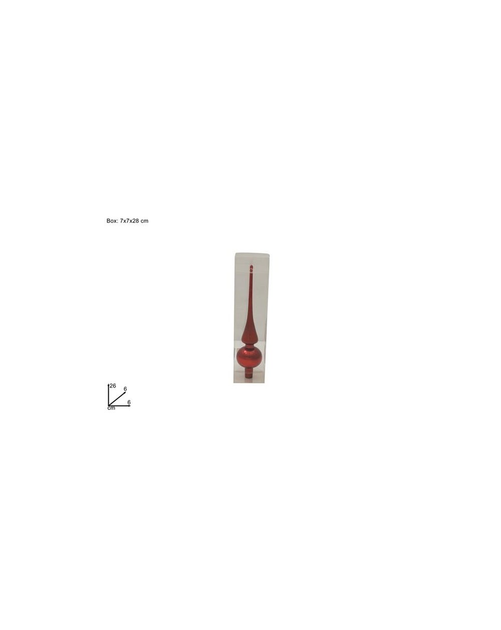 PUNTALE VETRO 26cm ROSSO  8033113516399