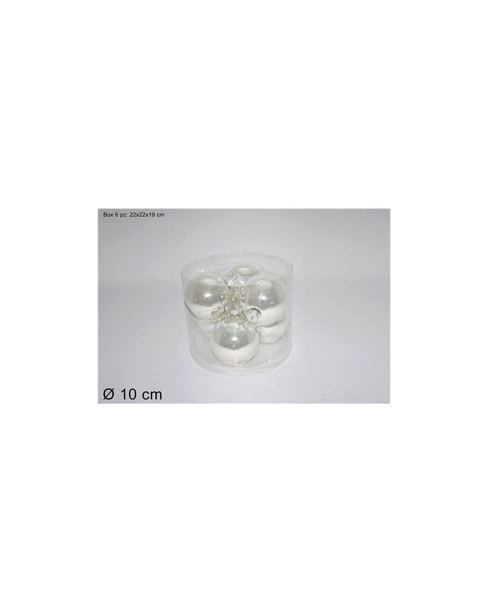 SET 6 PALLE VETRO 10cm ROSSE  8033113745195