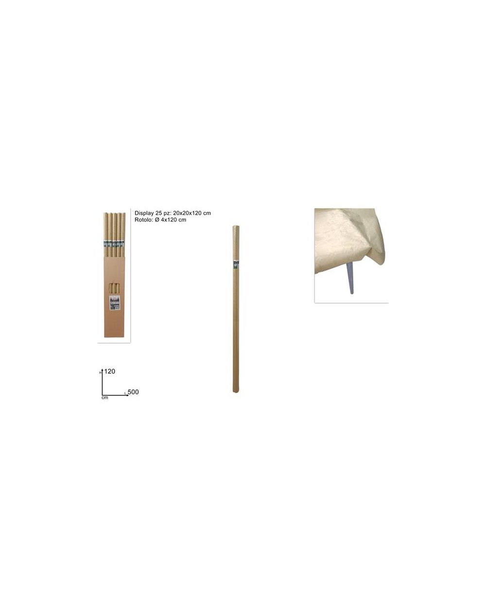ROTOLO TOVAGLIA 120x500 ORO DAMAS 8053482386560