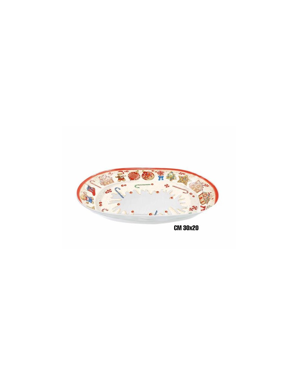VASS.OVALE FONDO 30x20 MARZAPANE ME-1645-3633