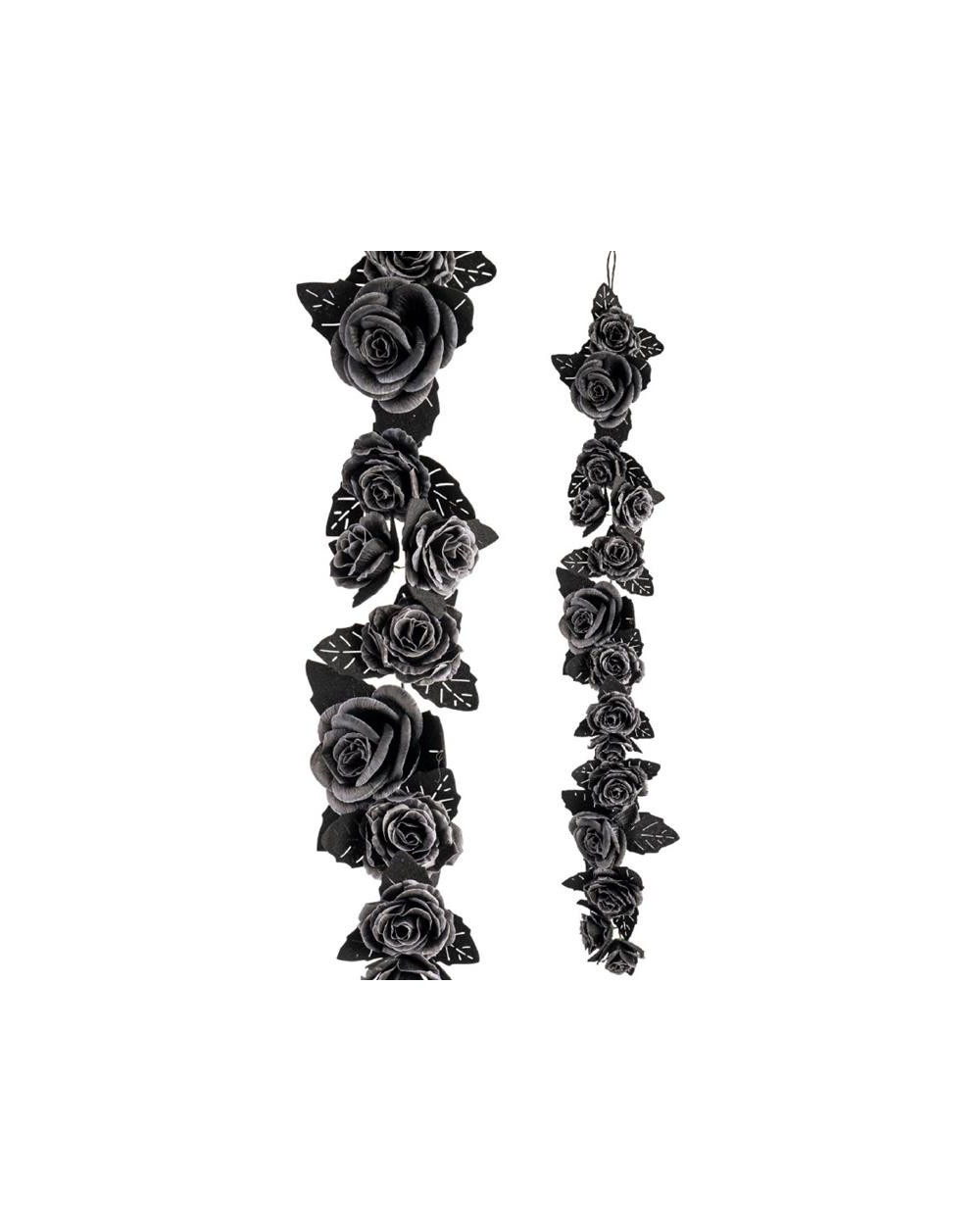 FILZA FLOREALE  CON ROSE NERE 160cm  19900