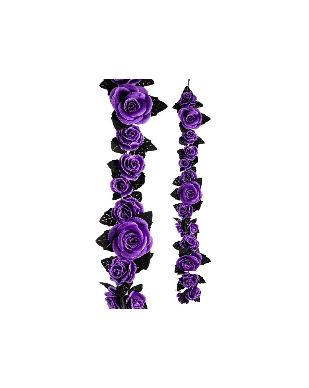 FILZA FLOREALE C/ROSE VIOLA 160cm  19901