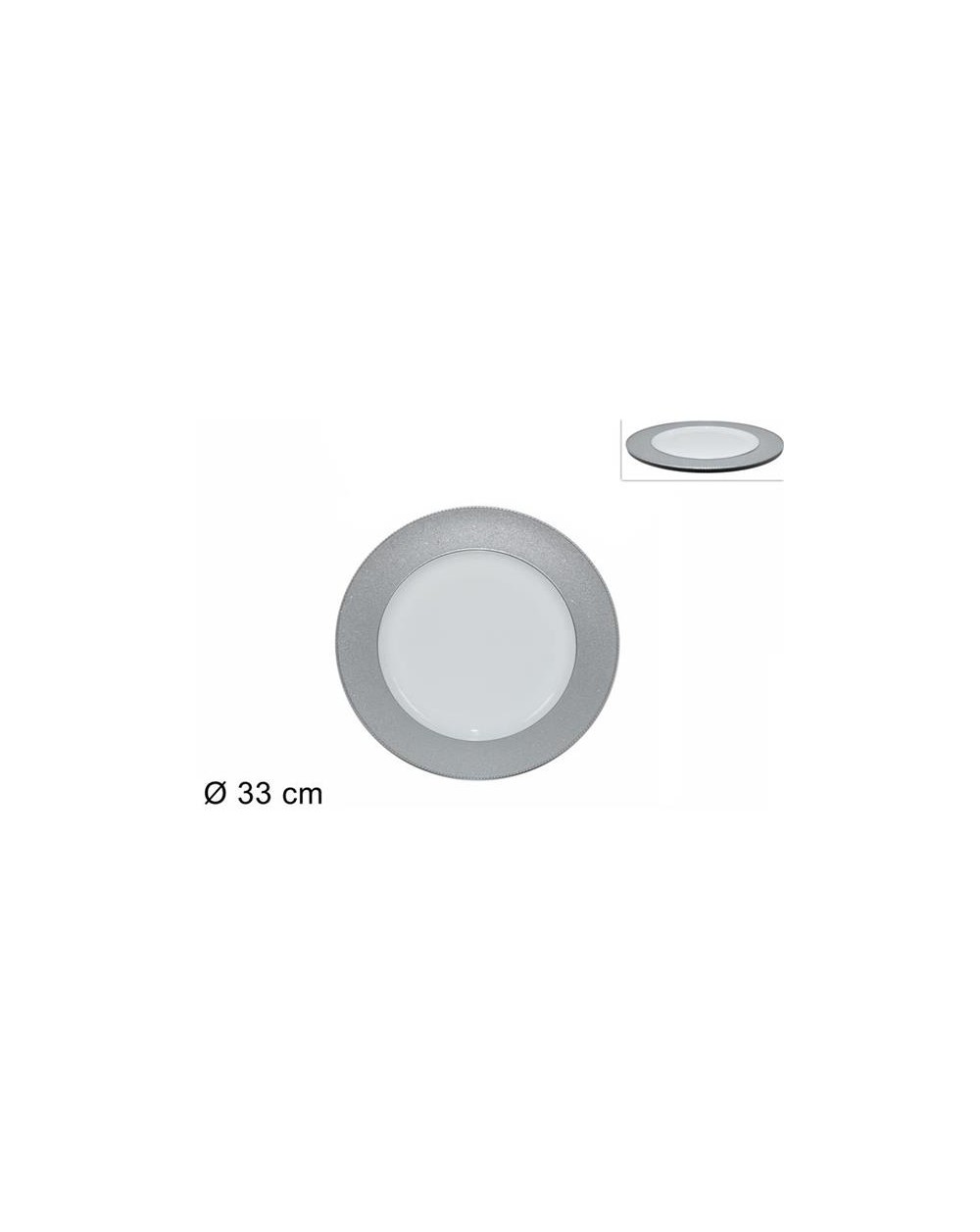 SOTTOPIATTO NATALIZIO BORDO SILVER  A298682