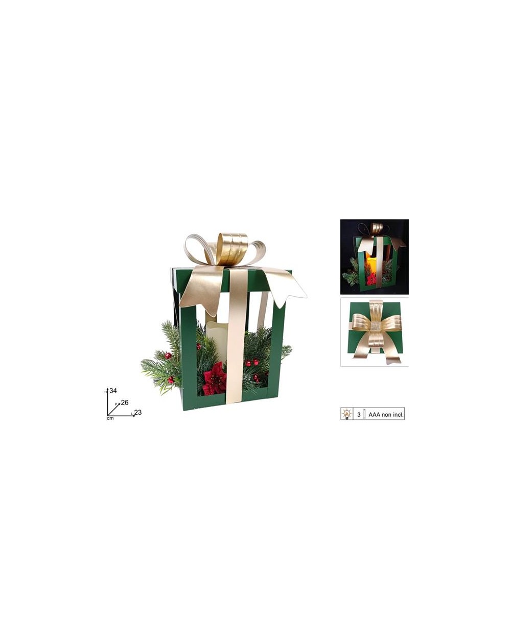 PACCO REGALO METALLO VERDE C/FIOC  8053482375854