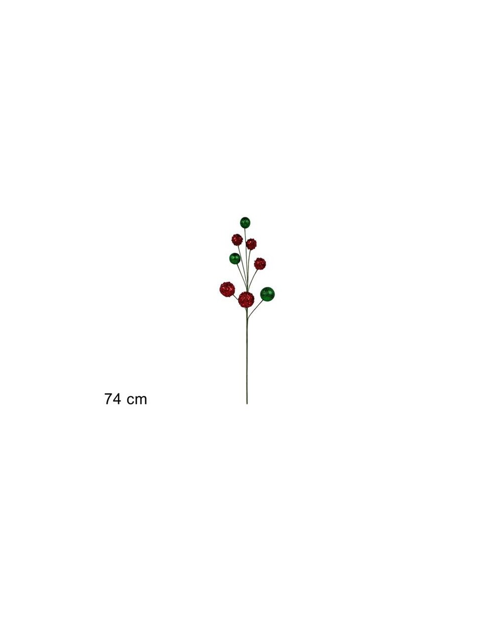 STELO PALLE GLITT.74CM ROSSO/VERDE 8053482379784
