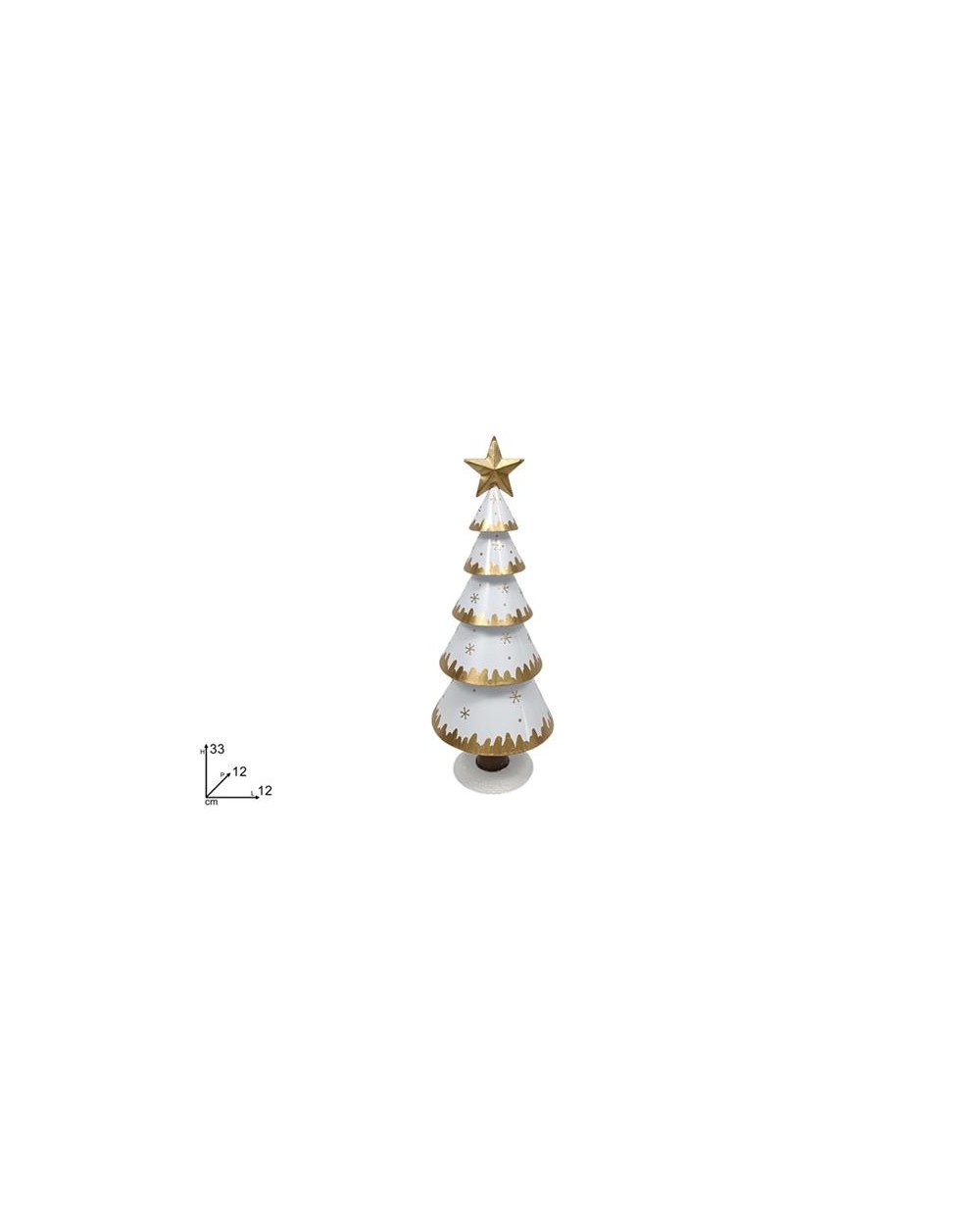 ALBERO IN LATTA BIANCO 33CM A046116