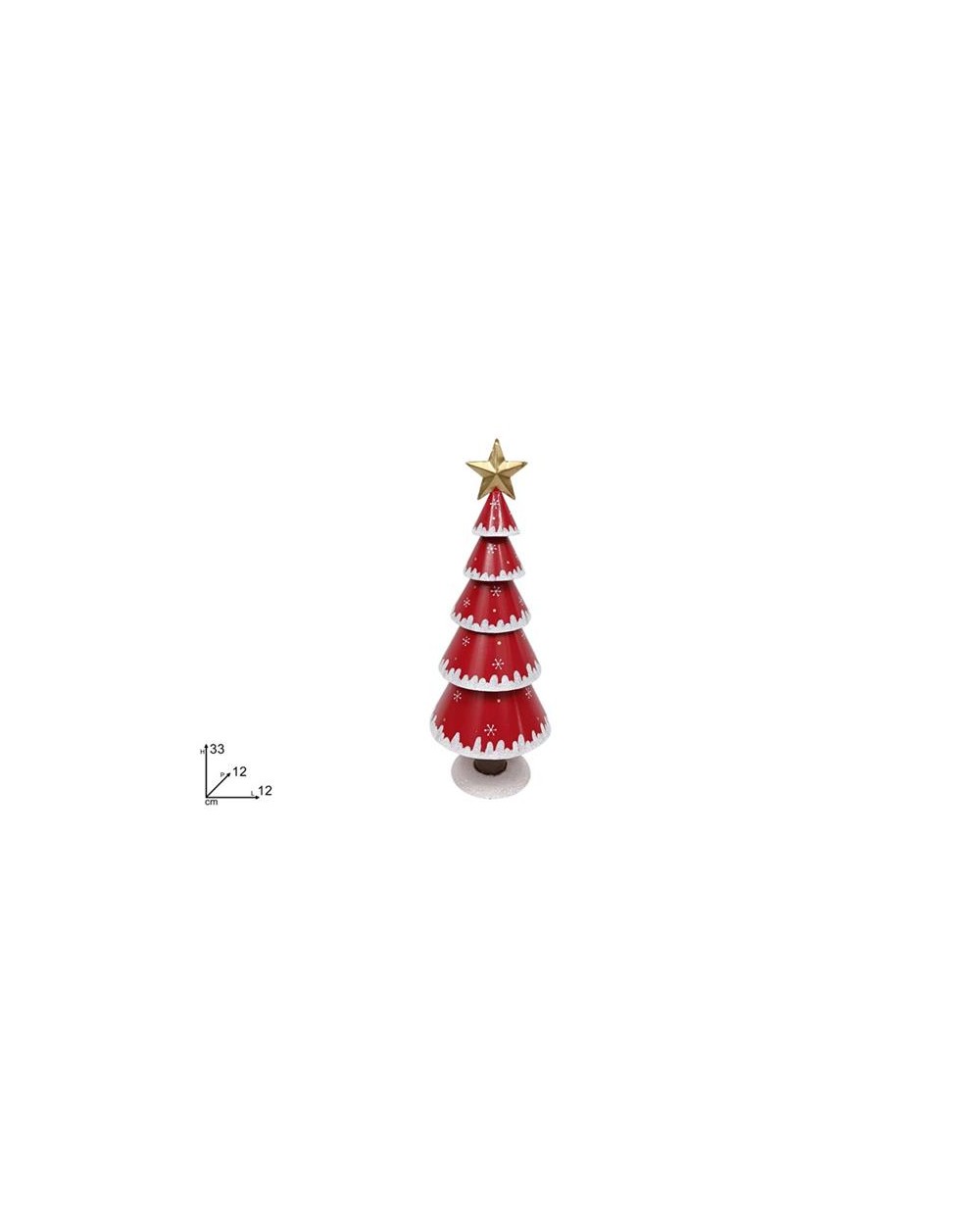 ALBERO IN LATTA ROSSO 33CM A046118