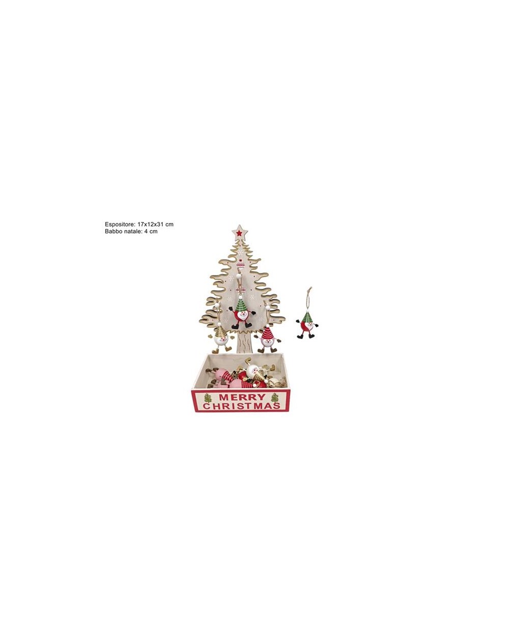 APPENDINO BABBO NATALE LEGNO  8053482387932