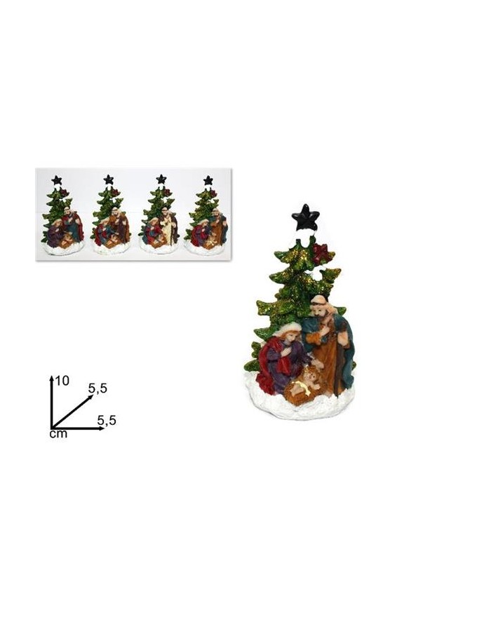 ALBERO CON NATIVITA` 10cm....