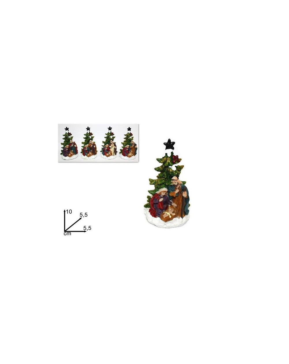 ALBERO CON NATIVITA` 10cm. A200633