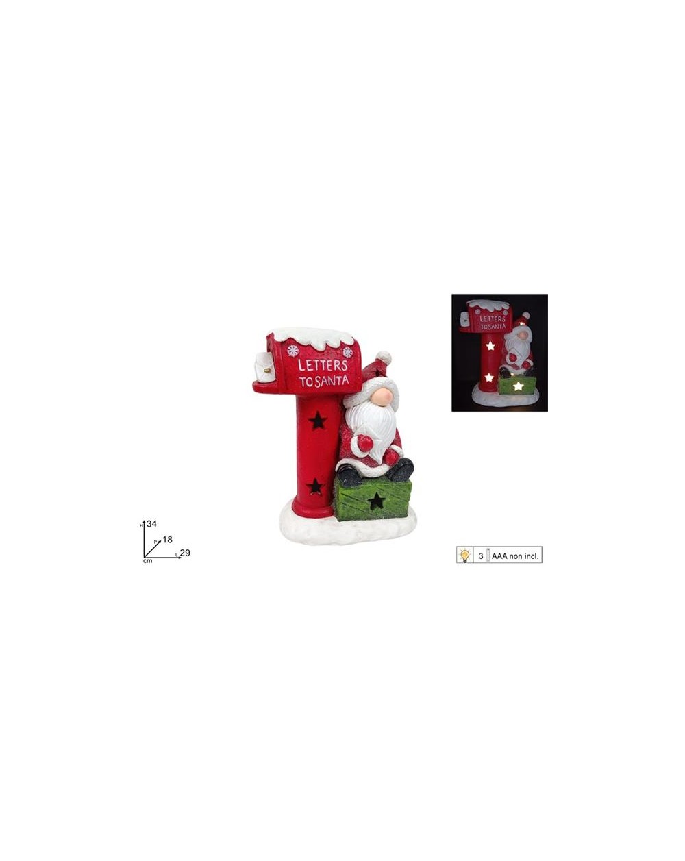 BABBO NATALE C/CASS.POSTALE C/LUCE 8053482403946