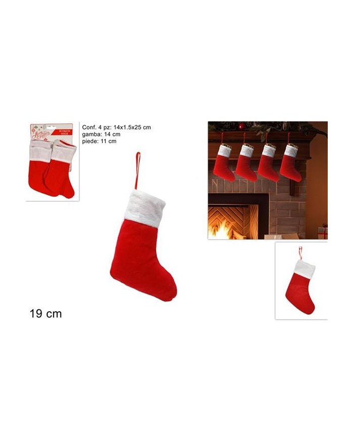 CALZINO BABBO NATALE 19CM...