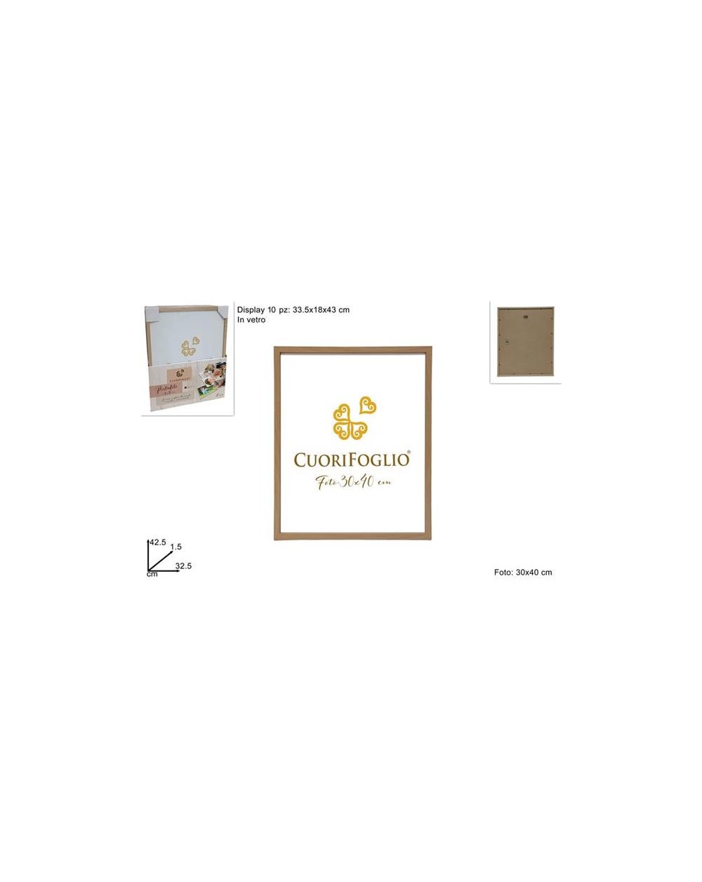 CORNICE LEGNO ROVERE 30X40  A197875