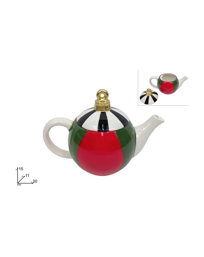 TEIERA CERAMICA 20 cm BIANCO/NERO  A197907