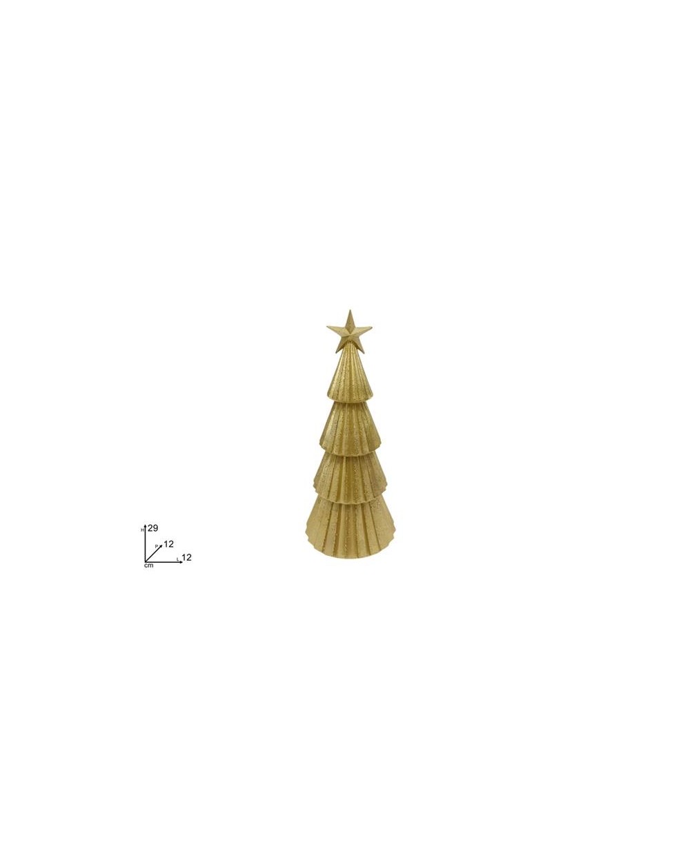 ALBERO DI NATALE GLITTER ORO 29 cm  A197908