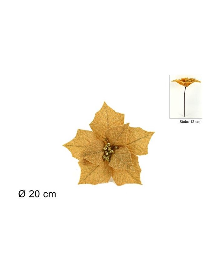FIORE NATALIZIO ORO 60cm....
