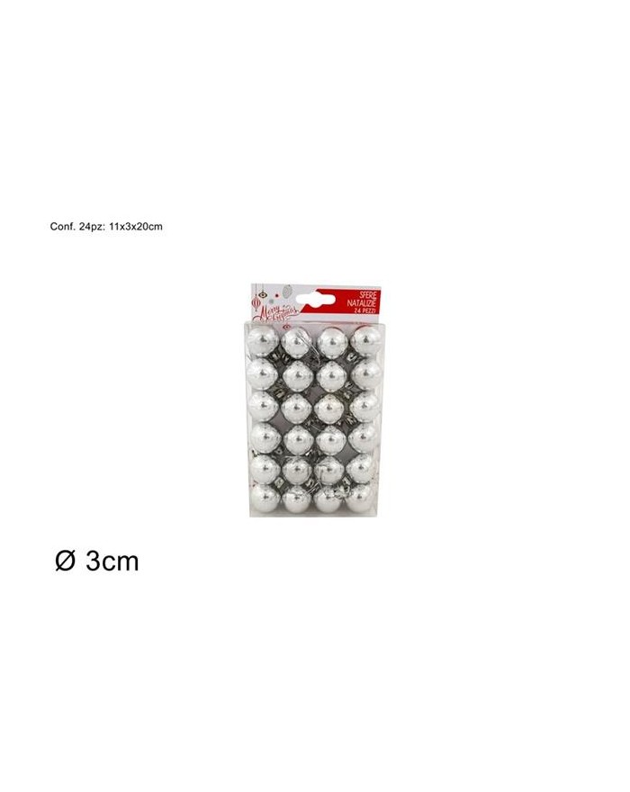 PALLINE LUCIDE SILV.24pz....