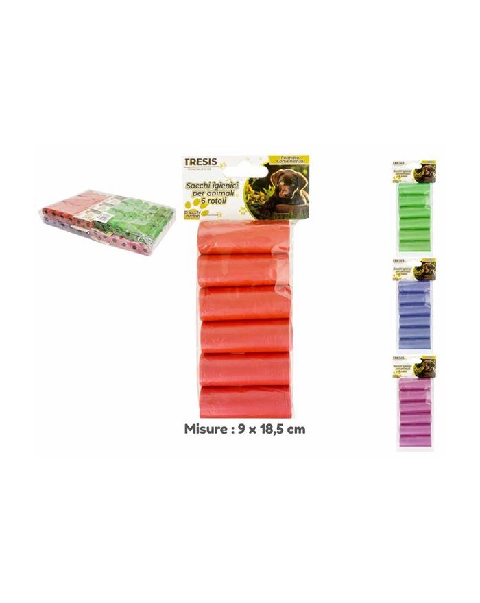 6 ROTOLI SACCHETTI ANIMALI...